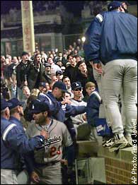 Dodgers, fans tangle