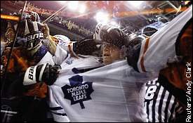 Bryan Berard, Eric Lindros, Dan McGillis